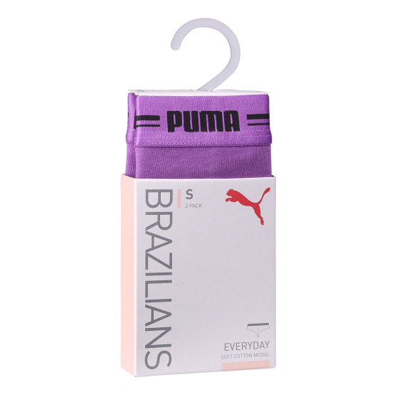 2PACK Puma naisten brasilialaiset pikkuhousut violetti (603043001 020)