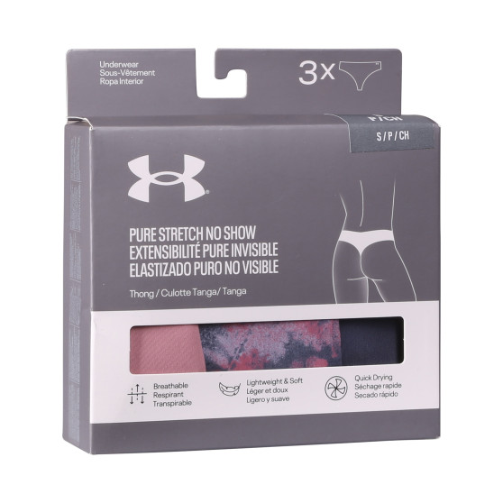 3PACK Under Armour naisten stringit moniväriset (1383894 014)