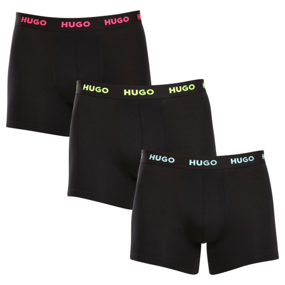 3PACK HUGO miesten bokserit mustat (50503079 971)