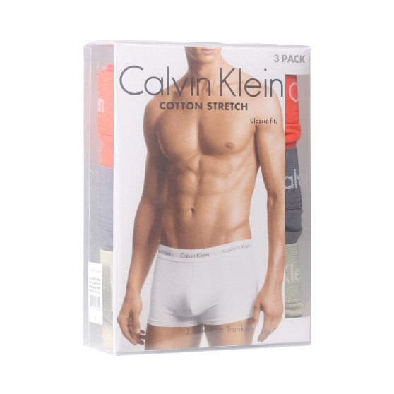 3PACK Calvin Klein miesten bokserit moniväriset shortsit moniväriset (U2664G-MWQ)