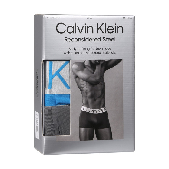 3PACK Calvin Klein miesten bokserit moniväriset shortsit moniväriset (NB3074A-MH8)