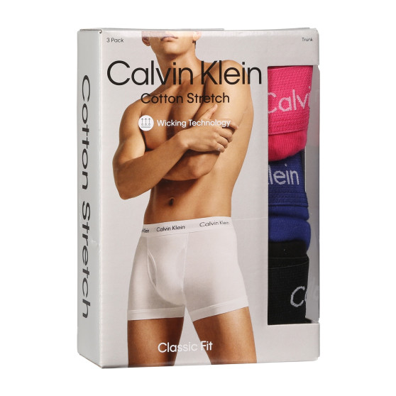 3PACK Calvin Klein miesten bokserit moniväriset shortsit moniväriset (NB2615A-NLT)