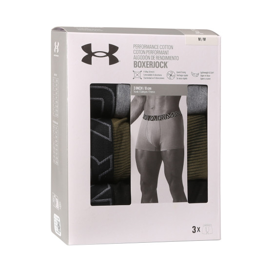 3PACK Under Armour miesten bokserit moniväriset shortsit moniväriset (1383892 390)