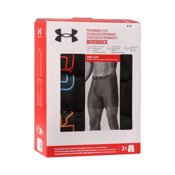 3PACK Under Armour miesten bokserit mustat (1383878 002)