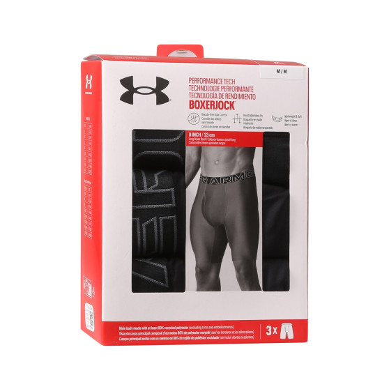 3PACK Under Armour miesten bokserit mustat (1383880 001)