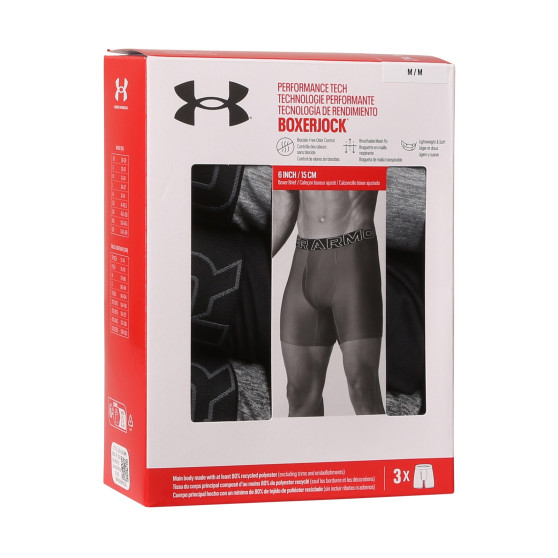 3PACK Under Armour miesten bokserit moniväriset shortsit moniväriset (1383878 035)