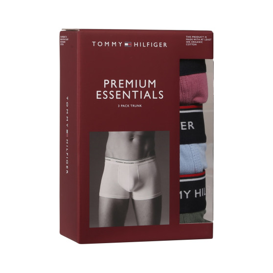 3PACK Tommy Hilfiger miesten bokserit moniväriset shortsit moniväriset (1U87903842 0XV)