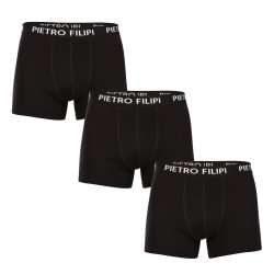 3PACK Pietro Filipi miesten bokserit mustat (3BCL002)