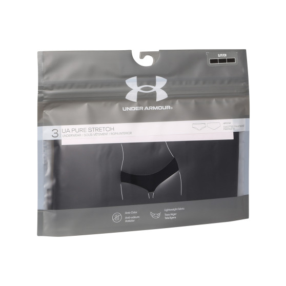 3PACK Under Armour naisten pikkuhousut musta (1325616 001)