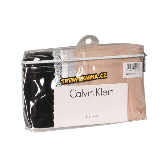 3PACK Calvin Klein naisten pikkuhousut moniväriset (QD3804E-FIY)