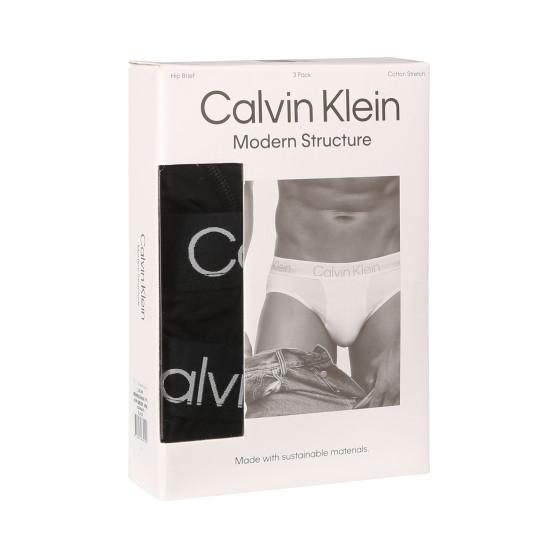 3PACK Calvin Klein miesten alushousut musta (NB2969A-7VI)