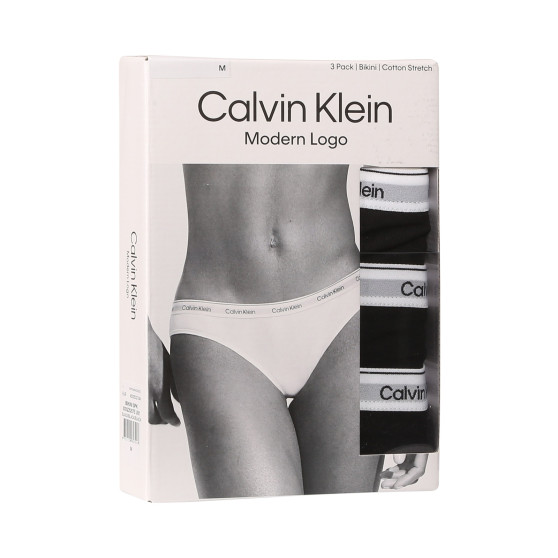 3PACK Calvin Klein naisten pikkuhousut musta (QD5207E-UB1)