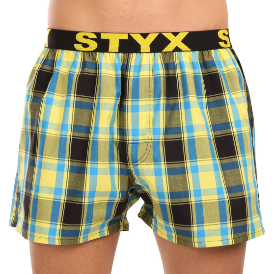 3PACK Styx miesten bokserishortsit urheilu elastinen monivärinen monivärinen (3B103133)