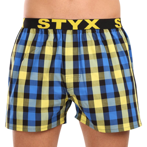 3PACK Styx miesten bokserishortsit urheilu elastinen monivärinen monivärinen (3B103739)