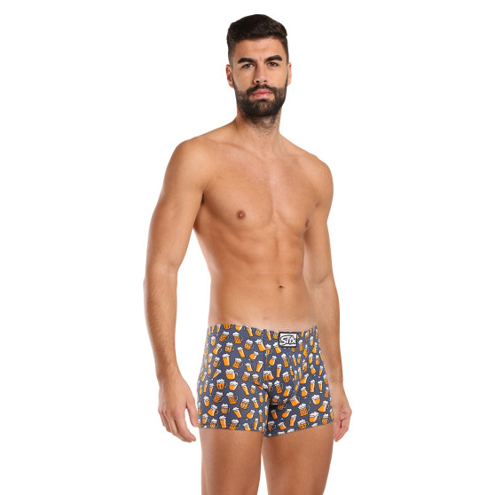 3PACK Styx Miesten bokserit pitkät art classic rubber moniväriset boxershortsit (3F13714)