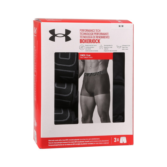 3PACK Under Armour miesten bokserit mustat (1383882 001)