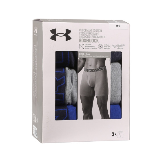 3PACK Under Armour miesten bokserit moniväriset shortsit moniväriset (1383889 410)