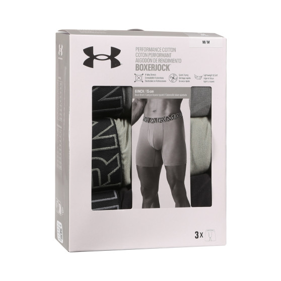 3PACK Under Armour miesten bokserit moniväriset shortsit moniväriset (1383889 709)