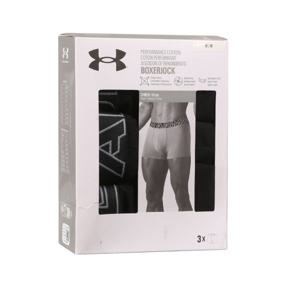 3PACK Under Armour miesten bokserit mustat (1383891 001)