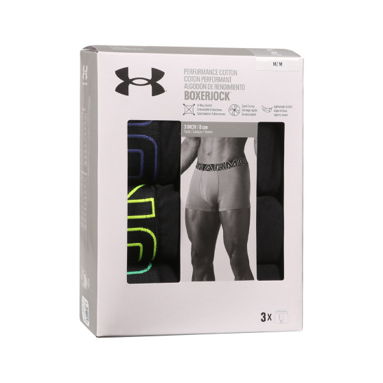 3PACK Under Armour miesten bokserit mustat (1383891 002)