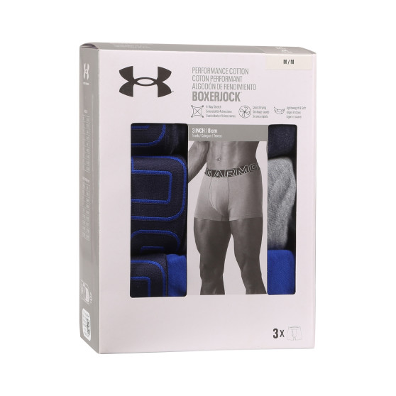 3PACK Under Armour miesten bokserit moniväriset shortsit moniväriset (1383891 410)