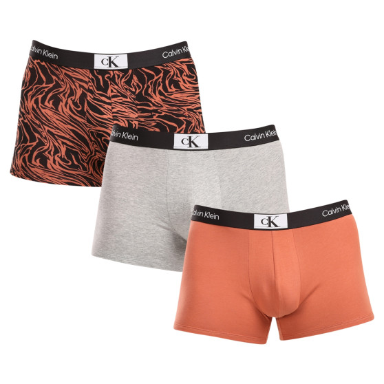 3PACK Calvin Klein miesten bokserit moniväriset shortsit moniväriset (NB3528E-MRW)