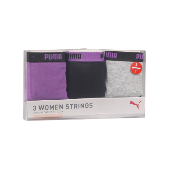 3PACK Puma naisten stringit moniväriset (503008001 004)