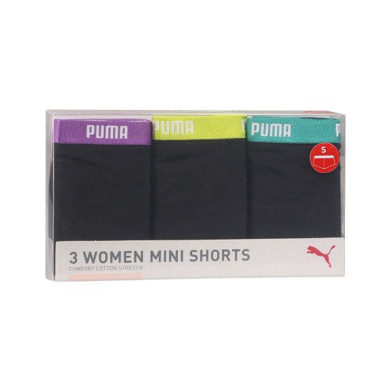 3PACK Puma naisten pikkuhousut musta (503006001 005)