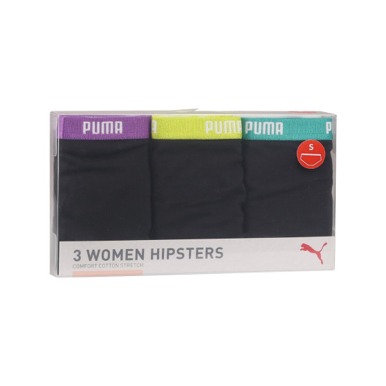 3PACK Puma naisten pikkuhousut musta (503007001 005)