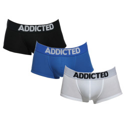 3PACK miesten bokserit Addicted monivärinen (AD421P-3COL)