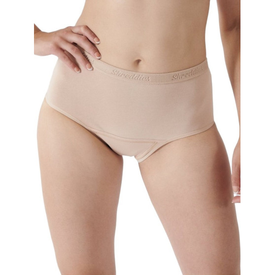 Shreddies Naisten toiminnalliset pikkuhousut ilmavaivoihin Hi-Waist Beige (SHRED102B)