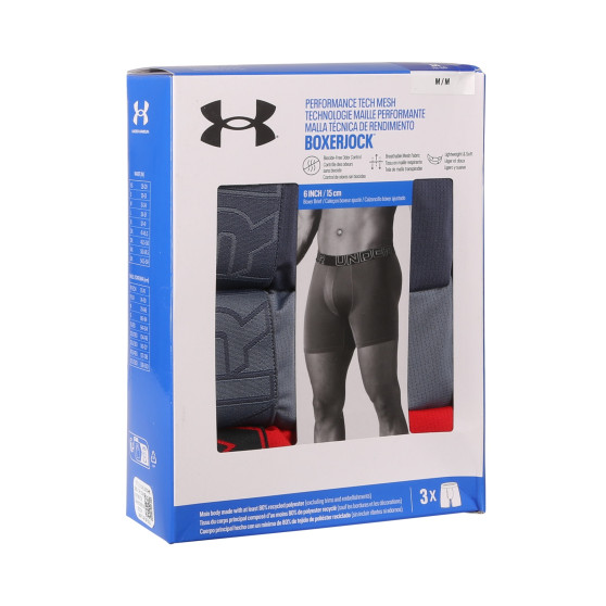 3PACK Under Armour miesten bokserit moniväriset shortsit moniväriset (1383884 044)