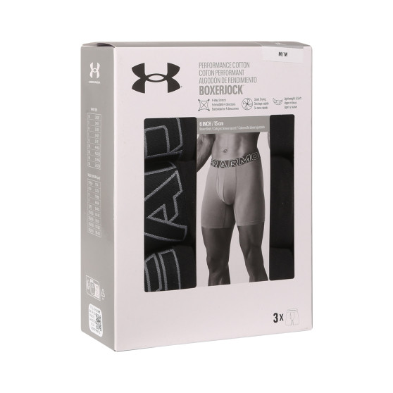 3PACK Under Armour miesten bokserit mustat (1383889 001)