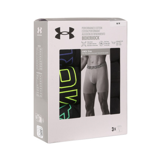 3PACK Under Armour miesten bokserit moniväriset shortsit moniväriset (1383889 002)