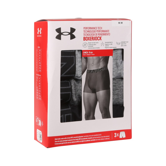 3PACK Under Armour miesten bokserit moniväriset shortsit moniväriset (1383882 035)