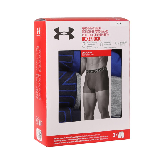 3PACK Under Armour miesten bokserit moniväriset shortsit moniväriset (1383882 400)