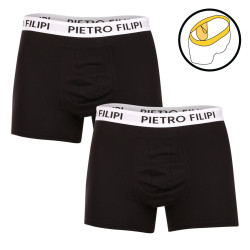 2PACK Pietro Filipi miesten bokserit shortsit pallojen haltija musta (2BCL003)