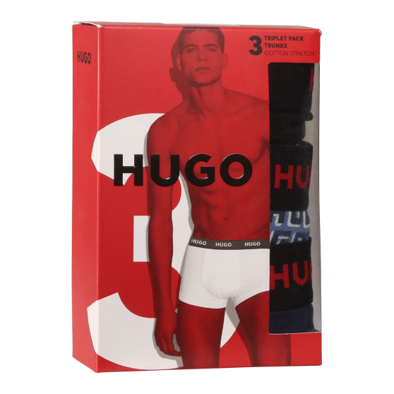 3PACK HUGO miesten bokserit moniväriset shortsit moniväriset (50517894 975)