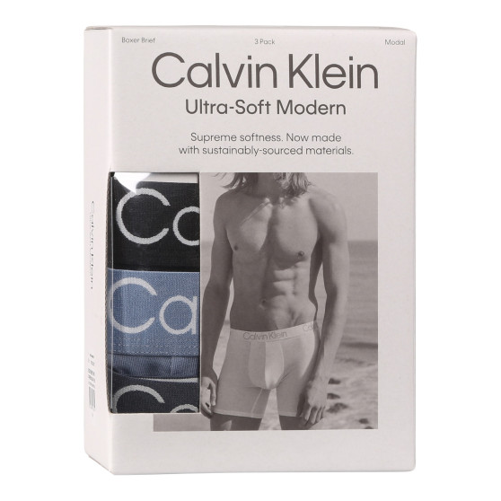 3PACK Calvin Klein miesten bokserit moniväriset shortsit moniväriset (NB3130A-N2M)