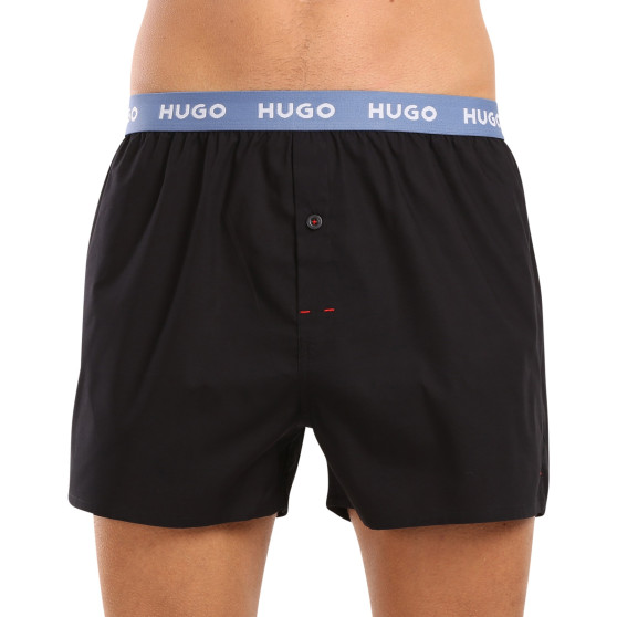 3PACK HUGO miesten bokserishortsit musta (50510216 005)