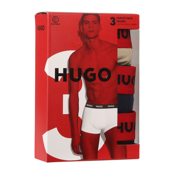 3PACK HUGO miesten bokserit moniväriset shortsit moniväriset (50517878 962)