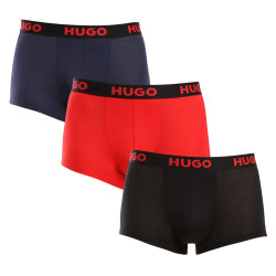 3PACK HUGO miesten bokserit moniväriset shortsit moniväriset (50496723 982)