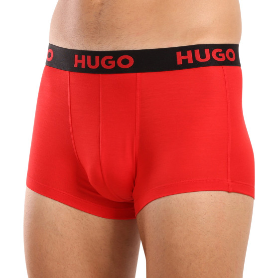 3PACK HUGO miesten bokserit moniväriset shortsit moniväriset (50496723 982)