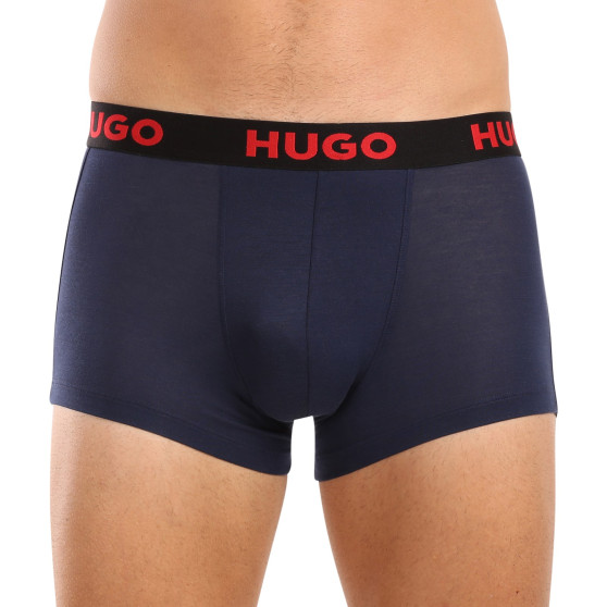 3PACK HUGO miesten bokserit moniväriset shortsit moniväriset (50496723 982)