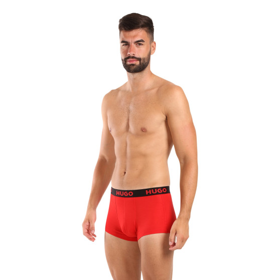 3PACK HUGO miesten bokserit moniväriset shortsit moniväriset (50496723 982)