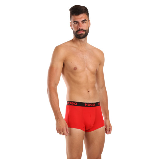 3PACK HUGO miesten bokserit moniväriset shortsit moniväriset (50496723 982)