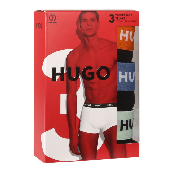 3PACK HUGO miesten bokserit moniväriset shortsit moniväriset (50517878 961)