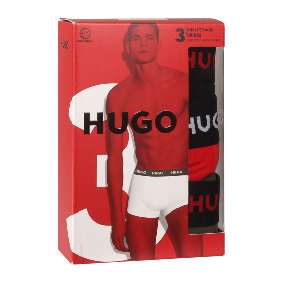 3PACK HUGO miesten bokserit moniväriset shortsit moniväriset (50517878 964)