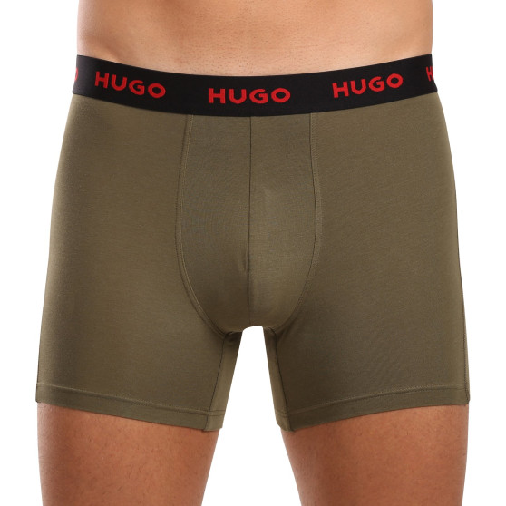 3PACK HUGO miesten bokserit moniväriset shortsit moniväriset (50517887 978)