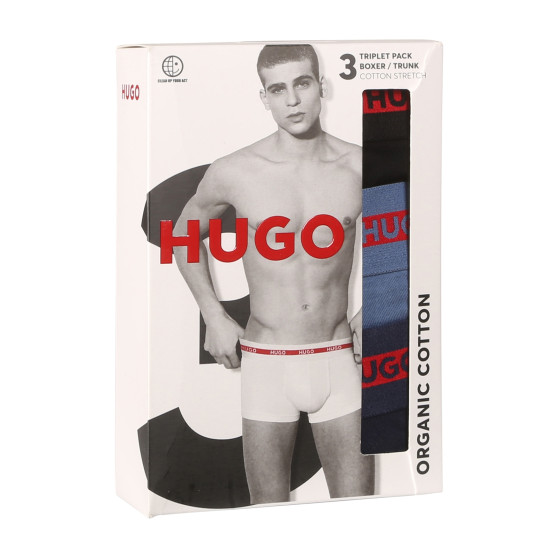 3PACK HUGO miesten bokserit moniväriset shortsit moniväriset (50517883 970)